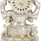 Brass Silver Statue of Ganesha Seated on a Lotus 7 inches