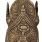 Polish Brass King Ganesha with Lakshmi Ji Carved on Pedestal 10 inches