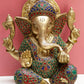 Statue of Lord Ganesha made of brass 8 inches