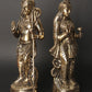 Standing Shiva Parvati Idol in Blessing Gesture | Set of Two Brass Statues 12 Inches