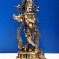 Natural Brass Statue of Standing Fluting Krishna 14 INCHES