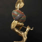 Modern Art Brass Statue of Krishna with Stylized Design and Inlay Work 20 Inches