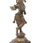 The Tribhanga Murari (Krishna) Playing the Flute in Branch Brass 23 inches