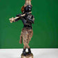 Handmade Black and Gold Brass Statue of Shri Krishna Playing His Flute 23 Inches