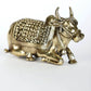 Superfine Small Nandi Brass Statue - Vahana of Lord Shiva 4 Inches