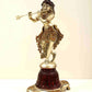 Triple Chala Brass Statue of Lord Krishna on a High Pedestal 12 INCHES