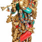 Lord Krishna Playing the Flute in Brass 24 INCHES