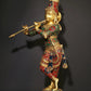 Brass Statue of Bhagawan Shri Krishna Playing the Flute with Inlay Work 23 Inches