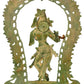 Handmade Brass Statue of Lord Krishna with Aureole 18 Inches