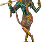 Handmade Alluring Henna touch Brass Statue of Lord Krishna in His Cosmic Form 18 inches