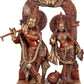 Handcrafted Brass Statue of Lord Krishna and Radha 14 Inches