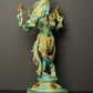 Patina gold Brass Statue of Lord Krishna as Vishnu Avatar 21 Inches