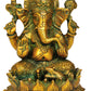 Brass Statue of Lord Ganesha on a Lotus 5 Inches