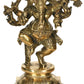 Brass sculpture of dancing Ganesha 9 inches