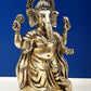 Brass Bhagawan Ganesha in Ashirwad Mudra 7 inches