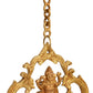 Brass Hanging Lamp with Five Wicks and Lord Ganesha Design 7 inches