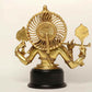 Natural Brass Bust of Chaturbhuja Venugopal (Krishna) on Wooden Base 18 Inches