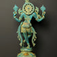 Patina gold Brass Statue of Lord Krishna as Vishnu Avatar 21 Inches