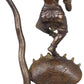 Brown chala Brass Statue Depicting Kaliya Vijaya Lila of Shri Krishna 13 inches