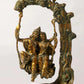 Henna Touch Brass Statue of Radha-Krishna Swinging in Amorous Bliss 18 CM