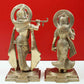 Brass Statue of Standing Radha and Krishna 15 inches