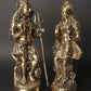 Standing Shiva Parvati Idol in Blessing Gesture | Set of Two Brass Statues 12 Inches