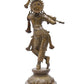 The Tribhanga Murari (Krishna) Playing the Flute in Branch Brass 23 inches