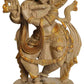 Brass Statue of Lord Krishna Playing the Flute 16 Inches