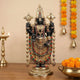 Brass Large Size Tirupati Balaji (Venkateshvara) with black finish and stone embellishments Idol (Height: 46 Inches)