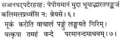 श्लोकों का पेज: सुसनुपुर्देहरः और कालिमध्य प्रतीत शब्दों का पाठ