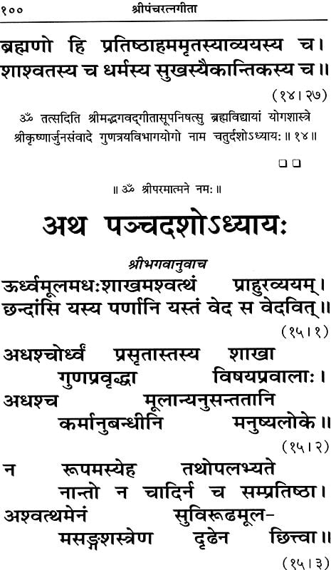 श्री पञ्चरत्नगीता: Shri Pancharatna Gita Study Setting