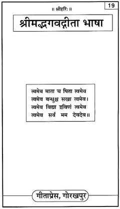 गौरवद्गवद्गीता पेज 19, शीर्षक और गद्य पद्य वाच्य