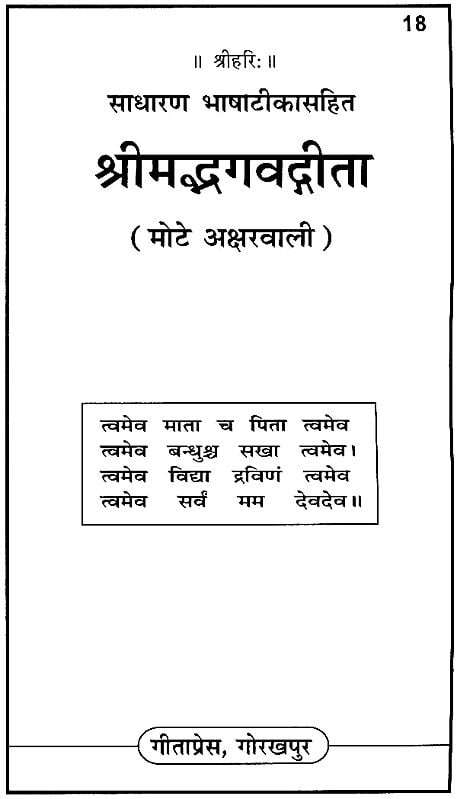 श्रीमद्भगवद्गीता (संस्कृत एवं हिंदी अनुवाद)- Srimad Bhagavad Gita Entryway Setting