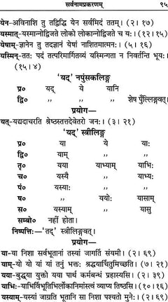 गीताव्याकरणम् पृष्ठ: “सर्वनामव्याकरणप्रकरण” शीर्षक सहित व्याख्या