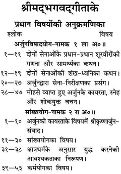 श्रीमद्भगवद्गीता संबंधी अंश वाला पृष्ठ, श्लोक/अध्याय क्रमांक सहित