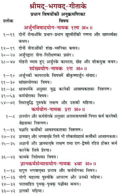 सरल गीता—श्लोकों की सूची: “श्रीमद-भगवद-गीता” शीर्षक सहित क्रमांकित पंक्तियाँ