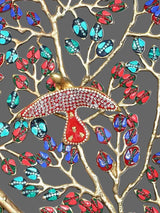 Large Brass Tree of Life Wall Art with Vibrant Inlay Work | Decorative Nature-Inspired Wall Hanging for Home & Office Décor (Height: 76 Inches)