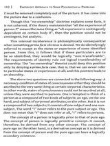 Page 110 text discussing “no-ownership” doctrine and personal reference, with page header