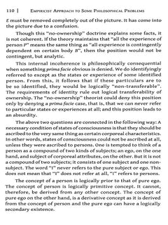 Page 110 text discussing “no-ownership” doctrine and personal reference, with page header