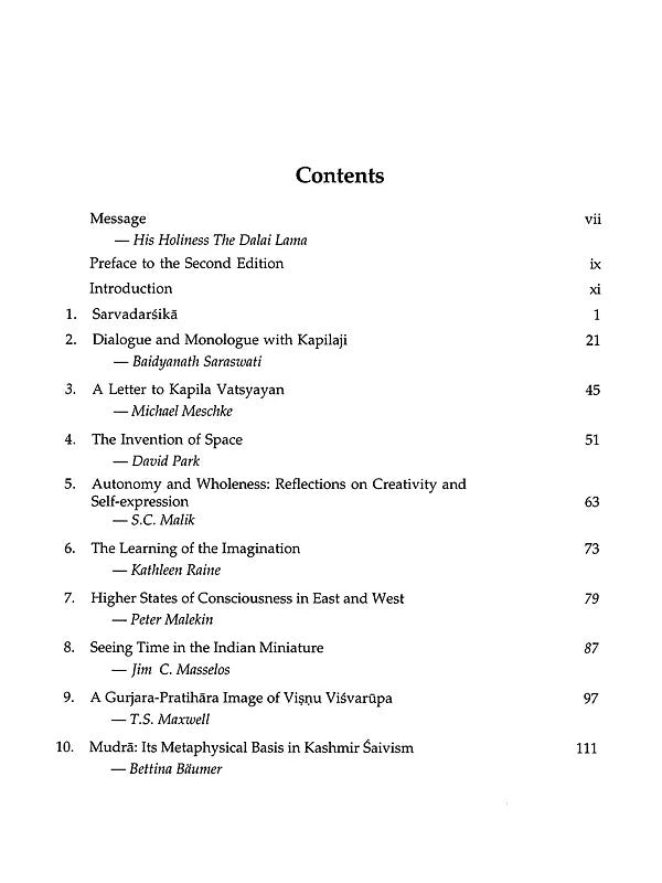 Art The Integral Vision (Essays in Felicitation of Kapila Vatsyayan) Study Setting