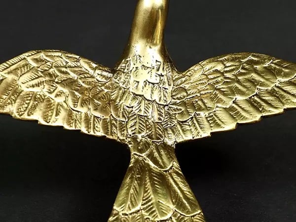 Brass Eagle Figurine Wall Decor (Height : 4 Inches)