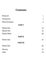 Contents page for Aitareya Upaniṣad listing Foreword, Introduction, and Parts I–III
