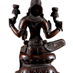 Handmade Brass Goddess Lakshmi Statue – A Timeless Symbol of Prosperity & Grace (Height: 12 Inches)