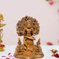 Large 18-Inch Dakshinamurthy Statue in Pure Brass with a Bronze Finish