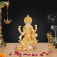 Resin Lakshmi Idol with Plating of golden silver (Height: 7 Inch)