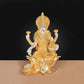 Resin Lakshmi Idol with Plating of golden silver (Height: 7 Inch)