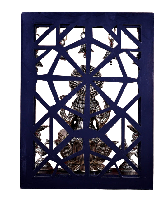 Superfine Brass Lakshmi Lotus Idol with Annam Lamps & Bells (Height :12 Inches) Study Setting
