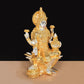 Resin Lakshmi Idol with Plating of golden silver (Height: 7 Inch)