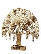 Large Brass Tree of Life with Stand | Elegant Decorative Sculpture for Home & Office Décor (Height: 33.8 Inches)