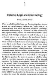 Page with “Buddhist Logic and Epistemology” heading and a written introduction section